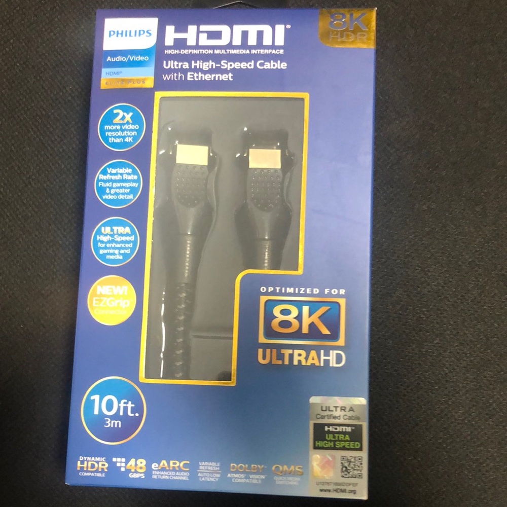 Philips 8K Ultra HD HDMI Cable - Black